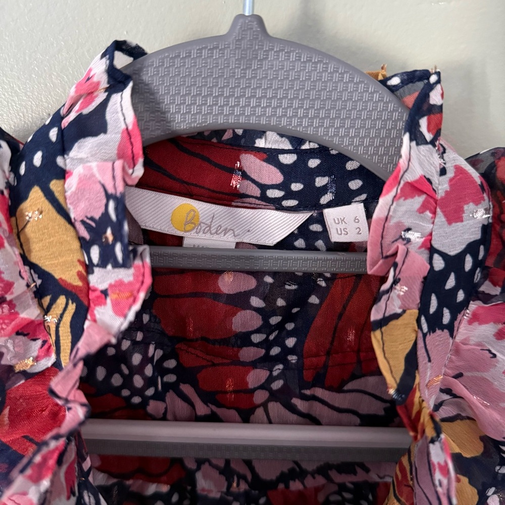 Boden Ruffle Yoke Blouse - Picture 5 of 7